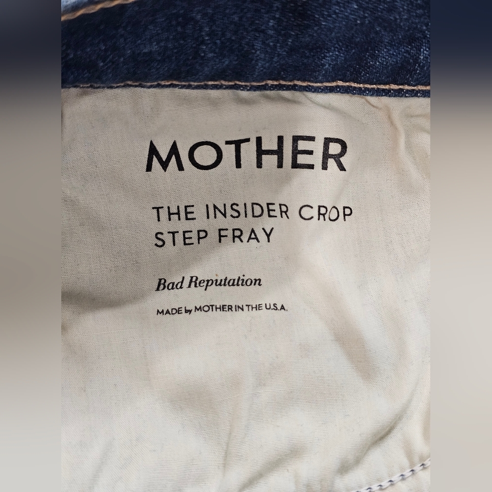 MOTHER Superior The Insider Crop Step Fray, Bad Reputationsn Size 30 - Picture 10 of 13